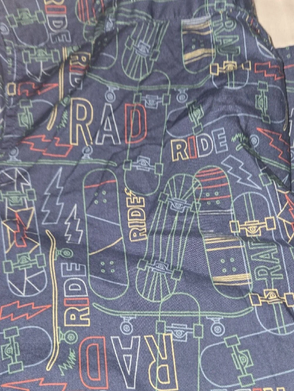 GAP Boys Navy Short-Sleeve Button-Down with Skateboard Print